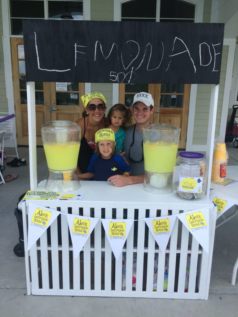 Our family at our 2016 Lemonade Stand to benefit Alex's Lemonade Stand Foundation.